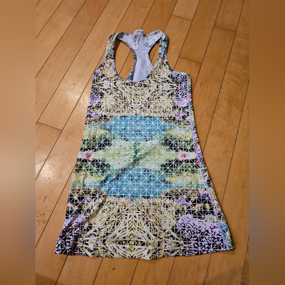 Lululemon paradise grid very green multi cool racerback CRB tank top